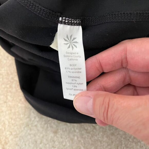 Athleta Faux Leather High Rise Full Length Spandex Athletic Leggings - Picture 12 of 12